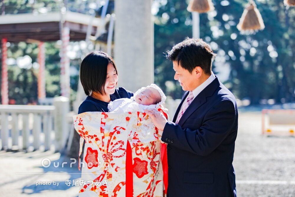 「色々な面で融通を効かせて」赤ちゃんへの愛情伝わるお宮参りの撮影