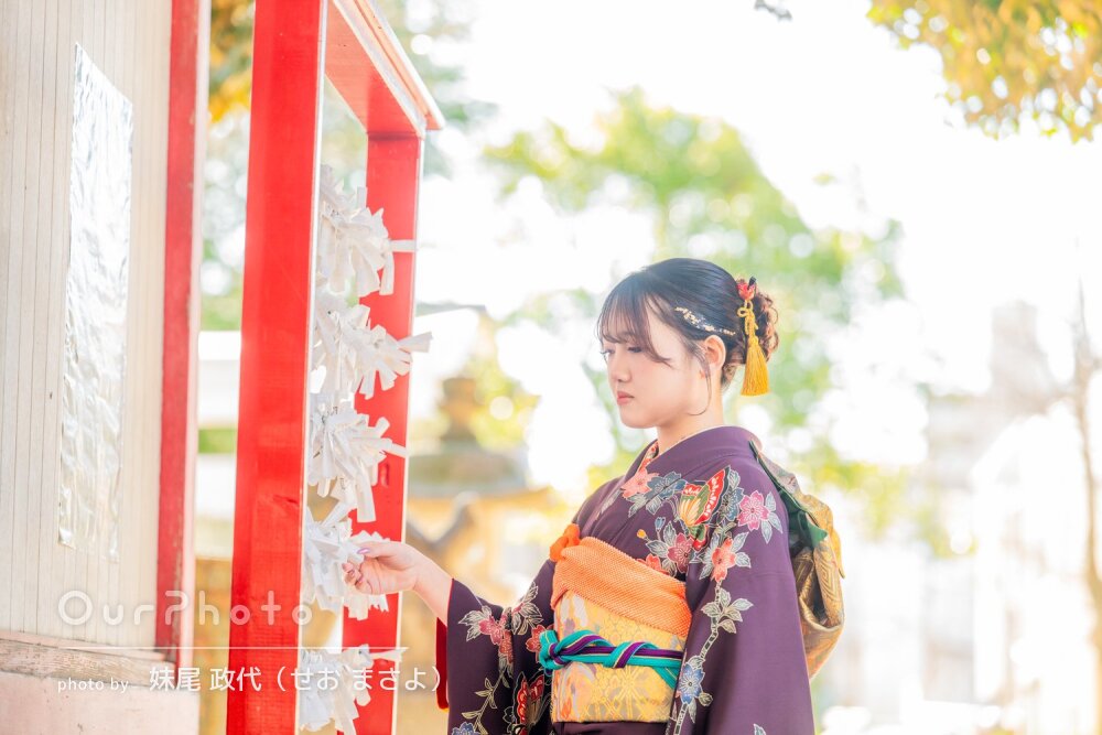 「素敵な写真」花模様の晴れ着姿で凛と上品に！思い出に残る成人式の撮影