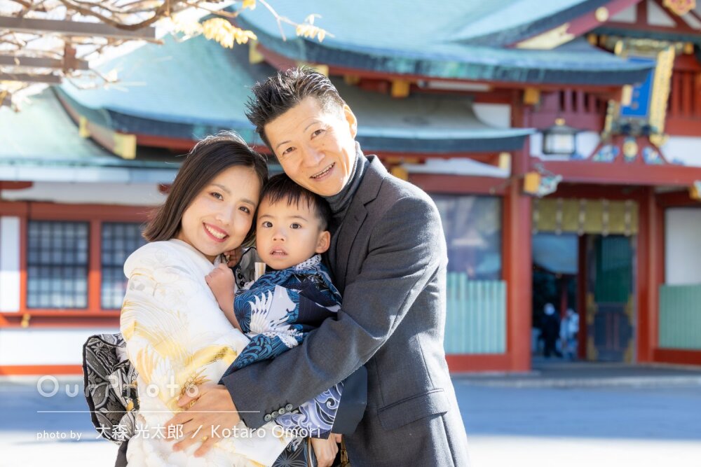 「イメージ通りに自然体を多く」羽織袴姿がかっこいい3歳七五三の撮影