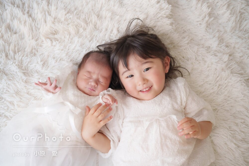 「終始楽しそうに撮影」種類豊富でキュートなニューボーンフォトの撮影