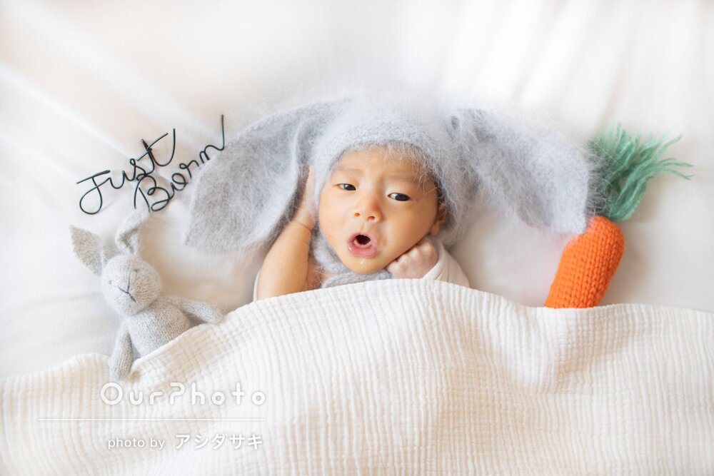 「生後すぐの貴重なひととき」優しさ溢れるニューボーンフォトの撮影