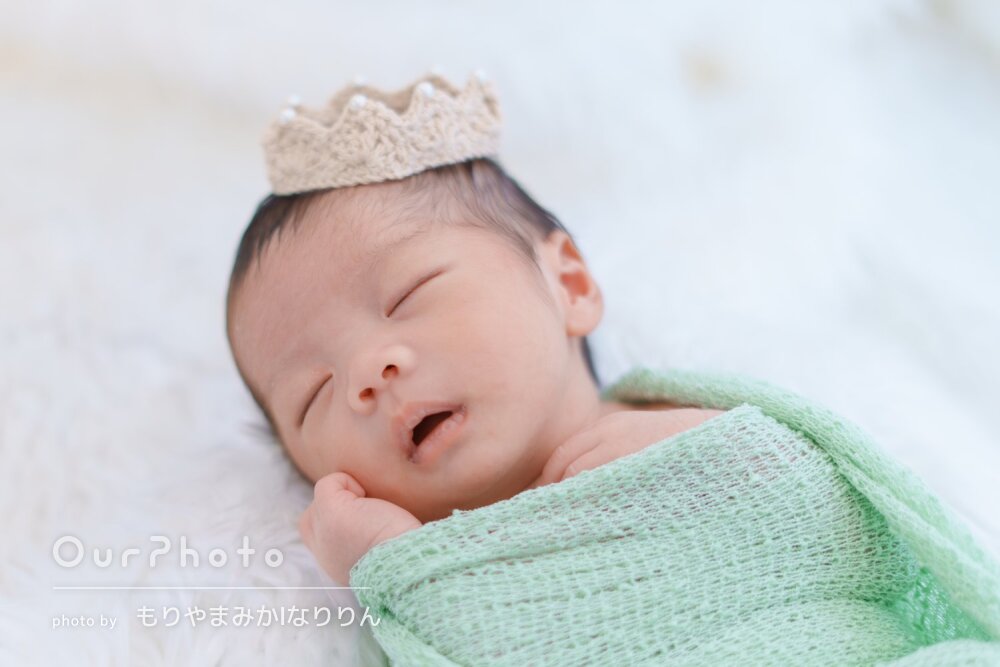 「素敵な写真」表情ひとつひとつが可愛らしいニューボーンフォトの撮影