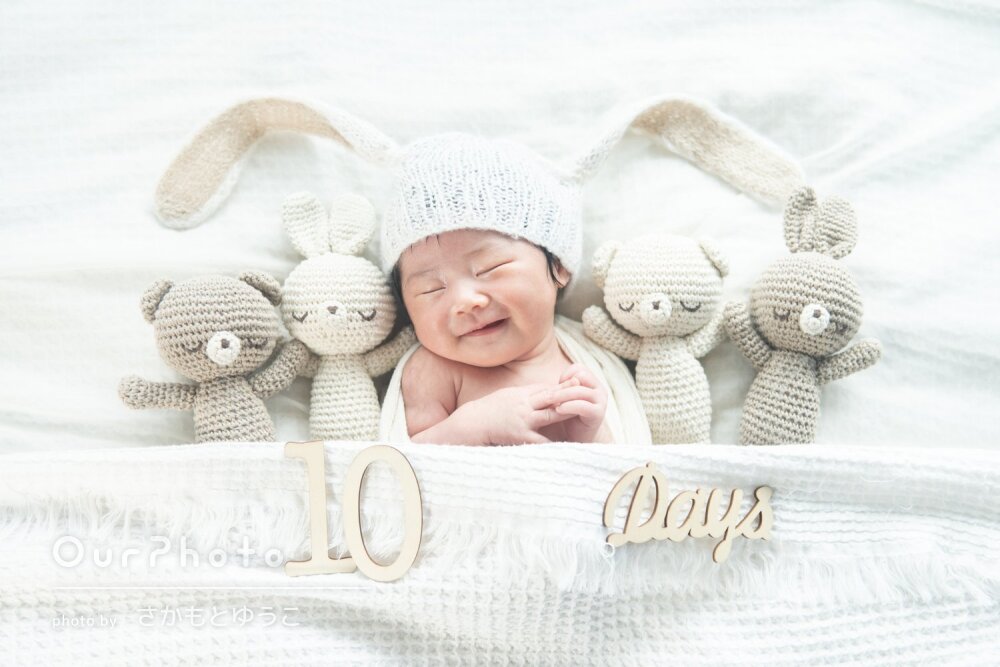 「時間が許す限り沢山」安心してお任せ！温かなニューボーンフォトの撮影