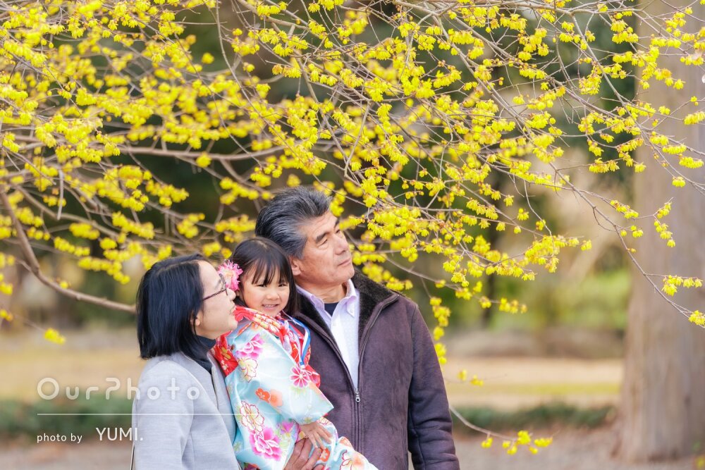 「すぐに打ち解け楽しい時間」女の子の可愛い笑顔が溢れる七五三の撮影