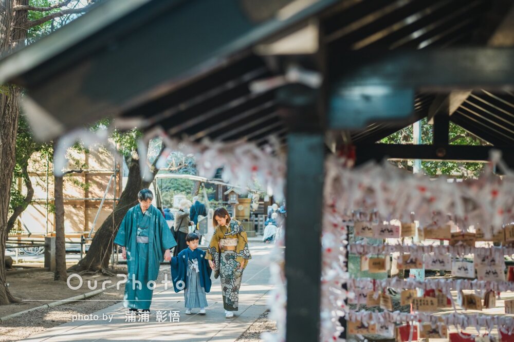 「一層素敵な仕上がり」4度目のリピーター様！家族3人和装で七五三撮影