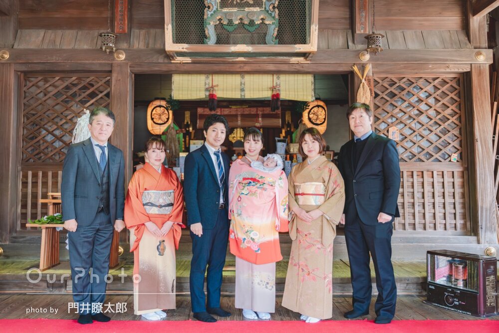 「素敵な思い出」並んだお着物姿が華やか！三世代でお宮参りの撮影