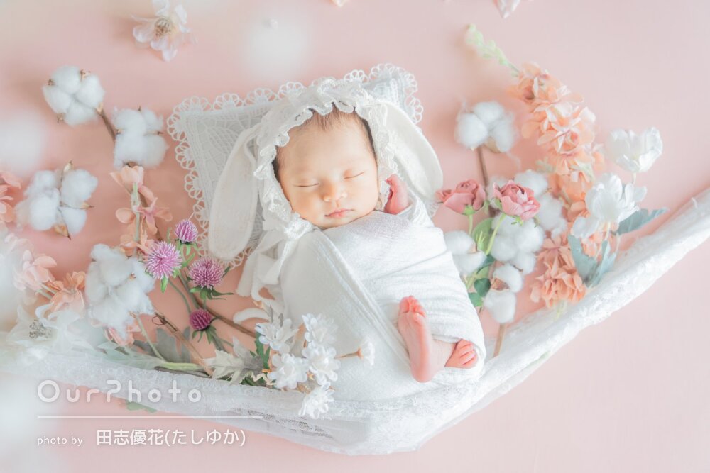 「満足のいく撮影」ふんわり優しい雰囲気で可愛いニューボーンフォト撮影