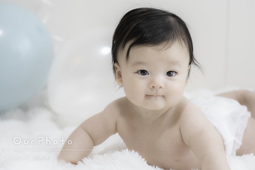 「子供への気配りも素晴らしく」リピーター様！ハーフバースデーの撮影