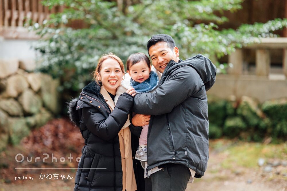 「楽しい時間を素敵な写真に」餅踏みと選び取り！1歳の記念行事の撮影