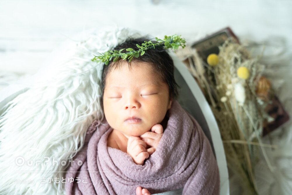 「幸せな気持ちに」リピーター様！家族で温かなニューボーンフォトの撮影