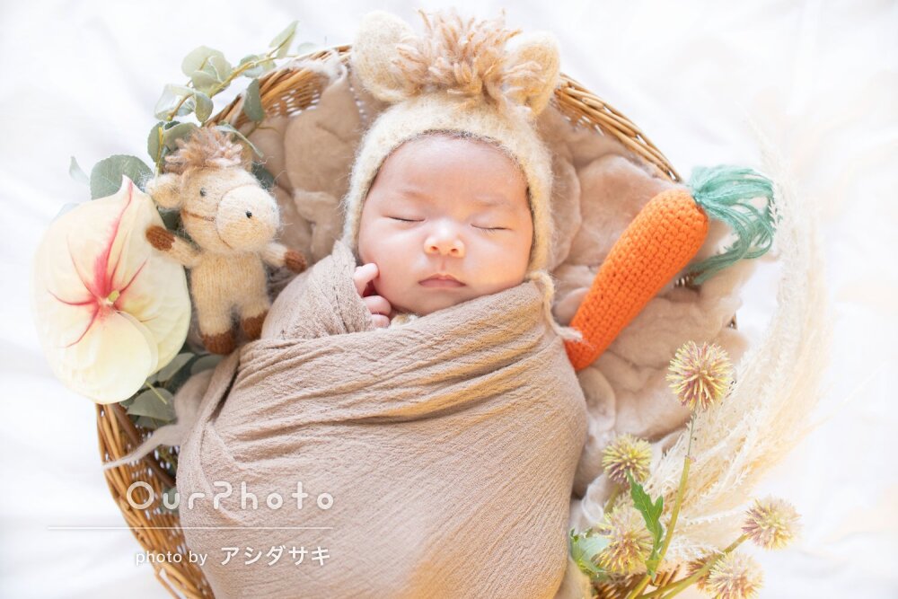 「素敵な思い出」産後ケアホテルで思い出に残るニューボーンフォトの撮影