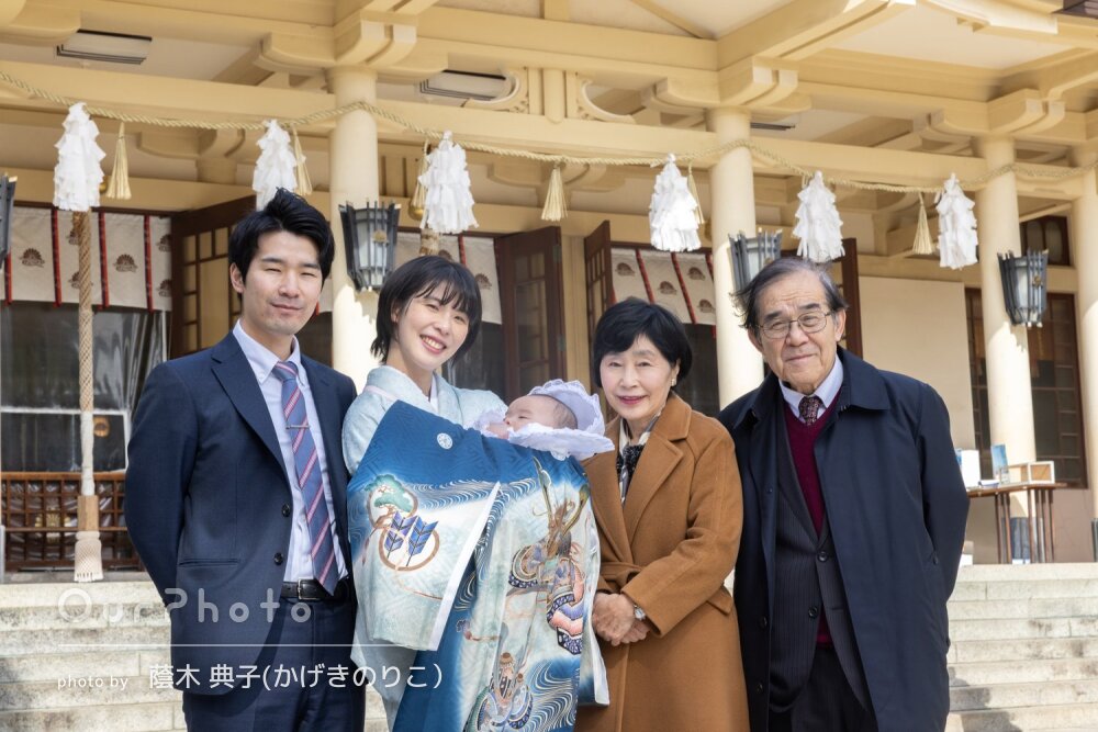 「終始楽しい時間」家族の笑顔から愛情と幸せが伝わる素敵なお宮参り撮影