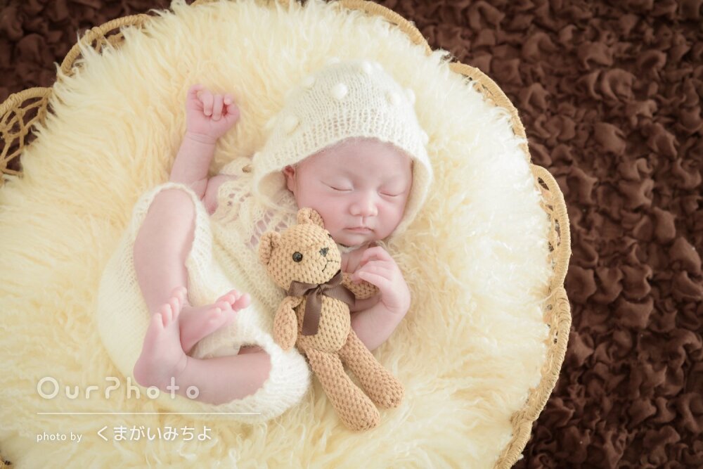 「素敵な思い出」小さな手足が愛くるしい！ニューボーンフォトの撮影