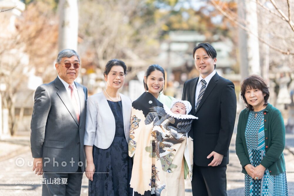 「いい写真が沢山」赤ちゃんの表情が可愛い！祖父母と共にお宮参りの撮影