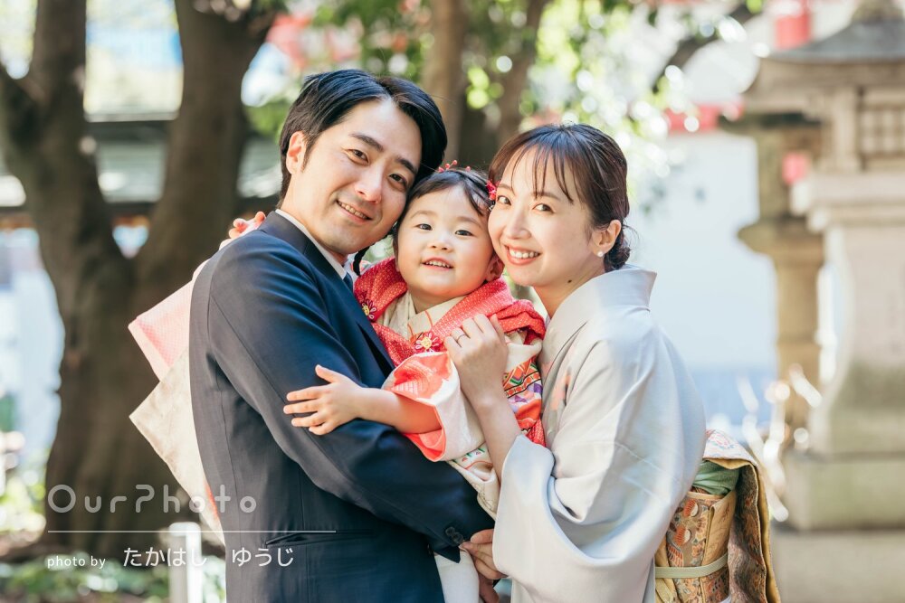 「自然な笑顔をたくさん引き出して」愛らしい和服姿で女の子の七五三撮影