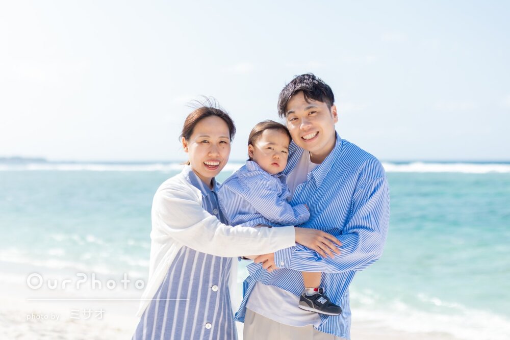 「素敵な時間をありがとう」1歳のお誕生日記念に沖縄旅行写真の撮影