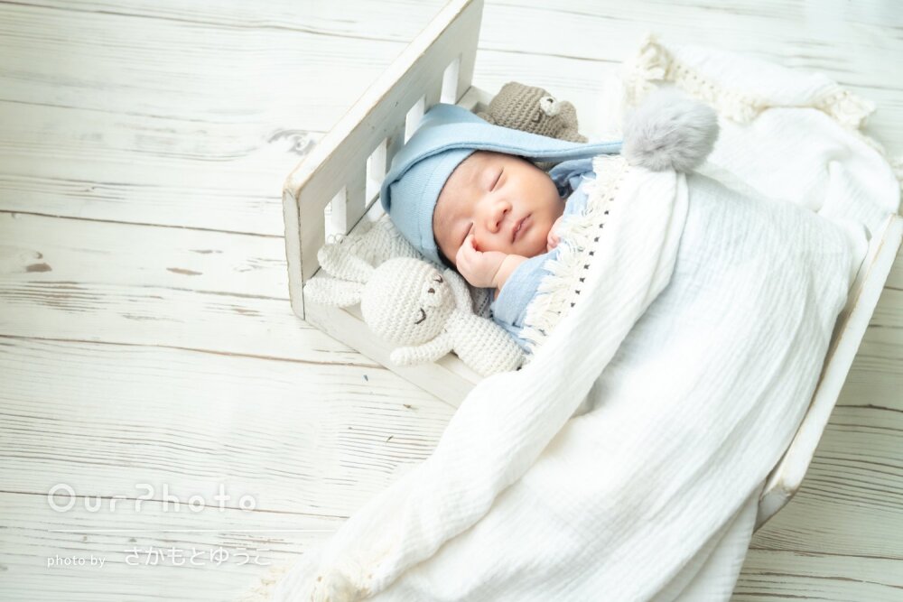 「将来に残る写真が撮れて良かった」可愛い寝顔のニューボーンフォト撮影