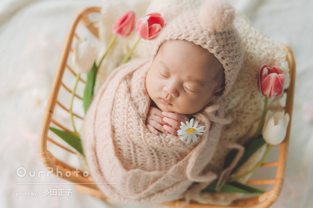 「希望以上のものでした！」夢を叶える愛らしいニューボーンフォトの撮影