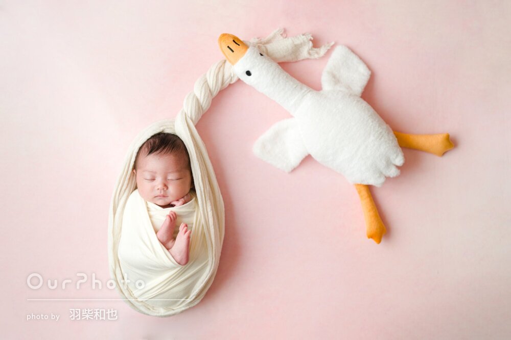 「とても楽しい時間」初節句も兼ねて！愛らしいニューボーンフォトの撮影