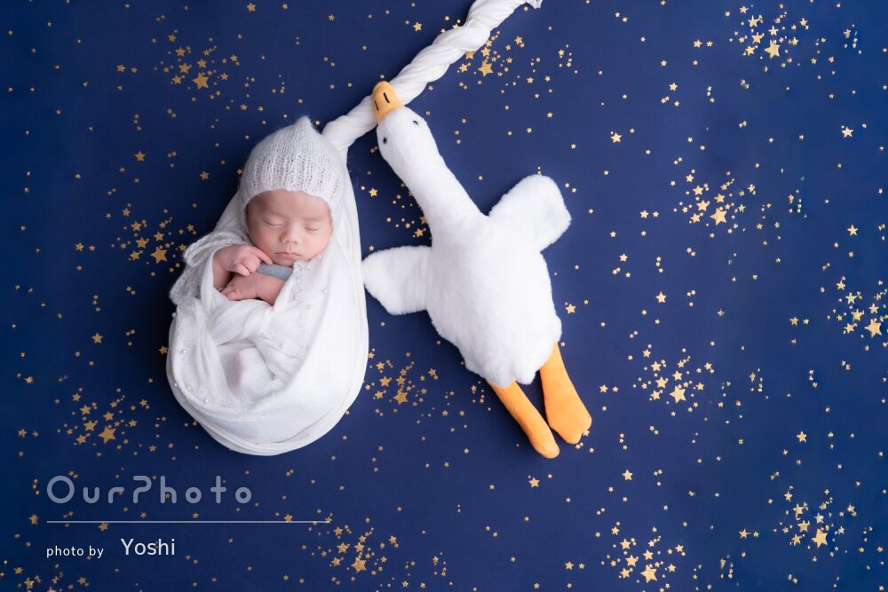 「とても丁寧で良かった」ご自宅でぬいぐるみとニューボーンフォトの撮影