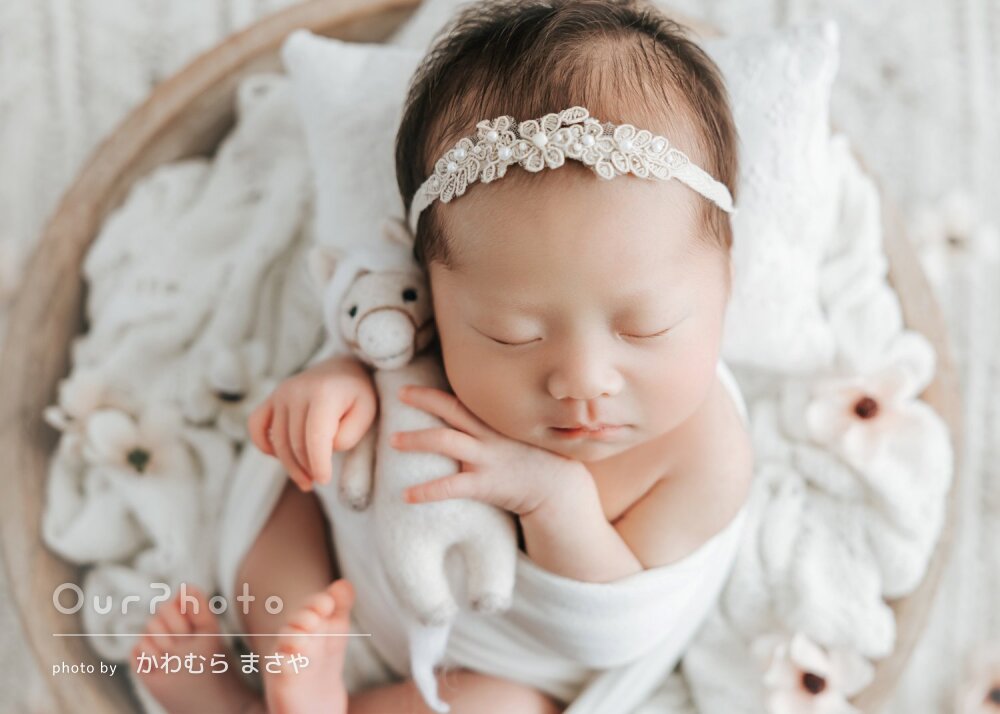 「可愛い写真ばかり」ご自宅でリピーター様のニューボーンフォトの撮影