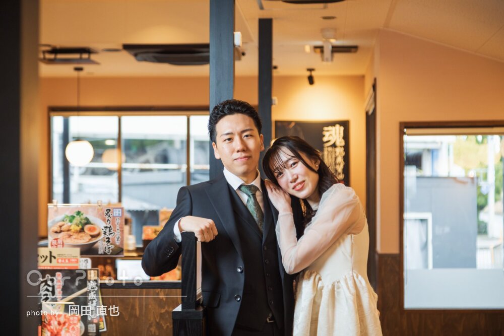 「とても思い出に残る時間」二人の大好きなお店でウェディングフォト撮影