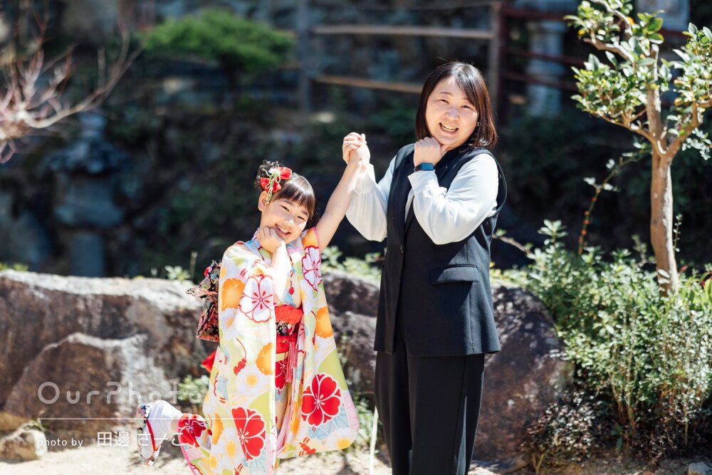 「彩りのある、楽しさが思い出される写真でした」春を選んで七五三の撮影