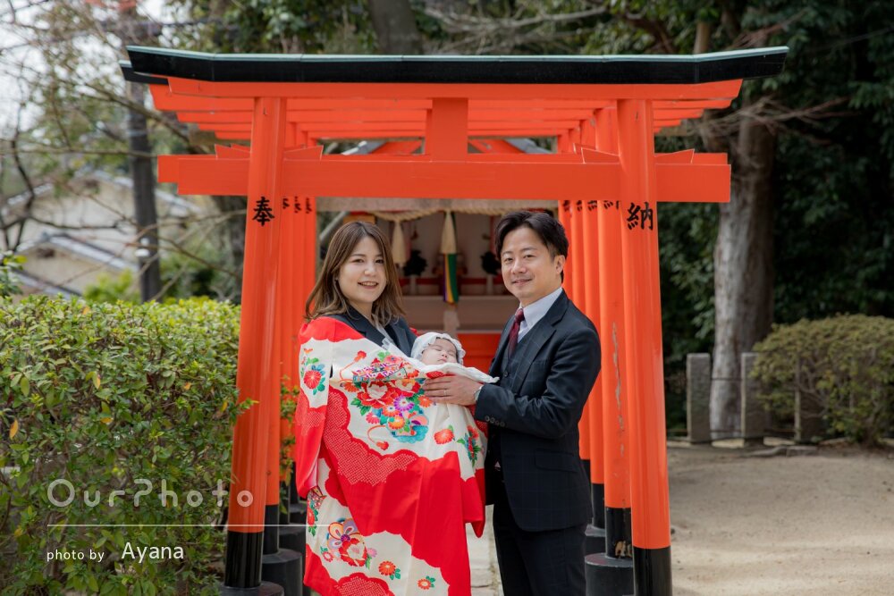 「空気感が伝わってくる」すやすや赤ちゃん！優しく温かなお宮参りの撮影