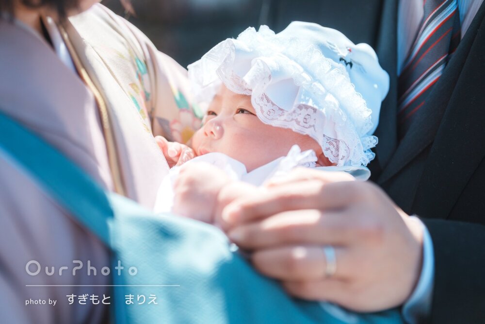 「素敵なお写真をたくさん」穏やかな雰囲気！快晴の神社でお宮参りの撮影