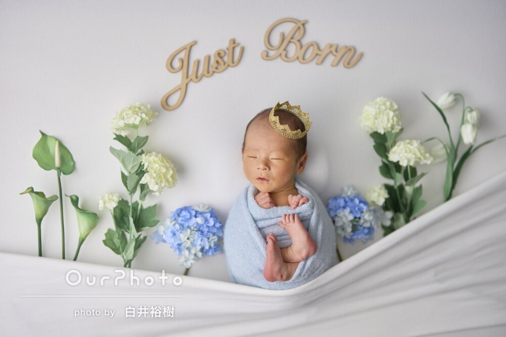 「仕上がりも大満足」可愛い寝顔に目を奪われるニューボーンフォトの撮影