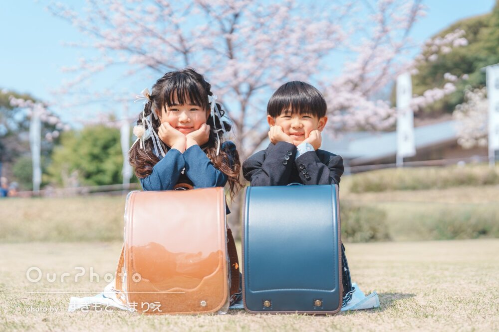 「とても綺麗で大変満足」真新しいランドセル姿で！可愛い入学記念の撮影