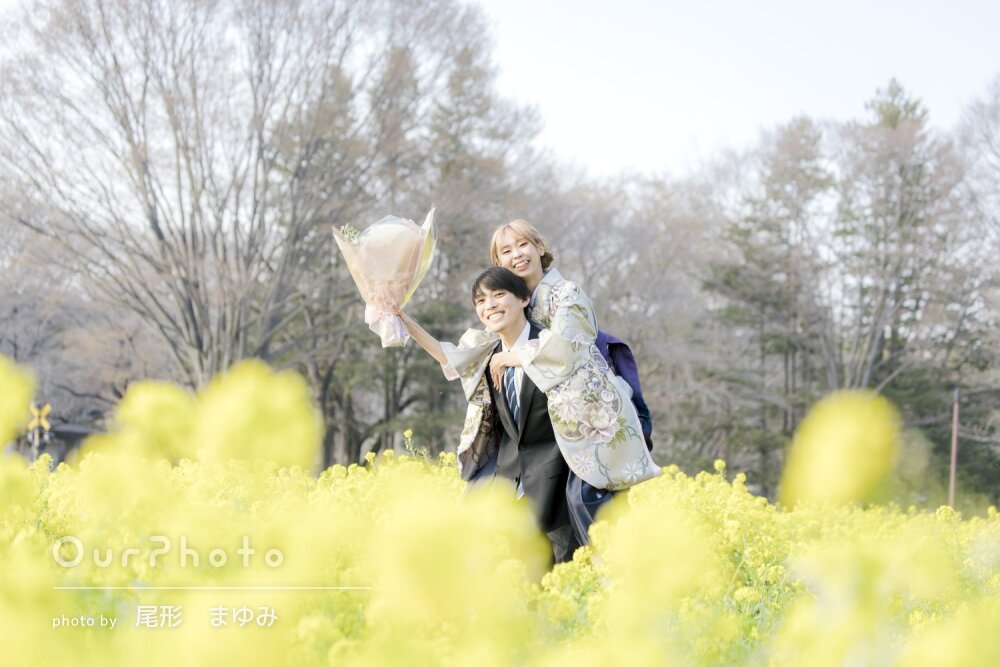 「初心者でも楽しく」卒業を祝して！仲睦まじいカップルフォトの撮影