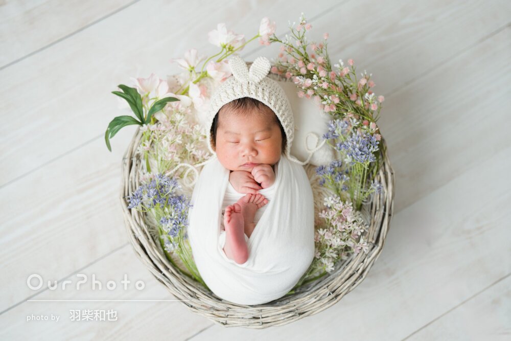 「お願いして良かった」ぐっすり眠って愛らしいニューボーンフォトの撮影