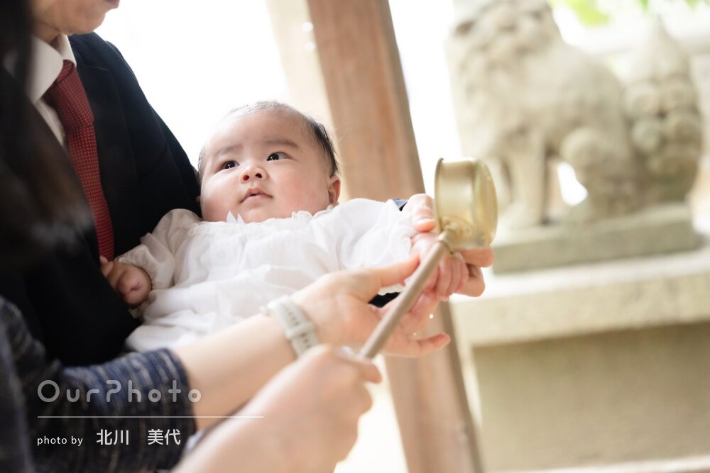 「自然で素敵な色合いに仕上げて」可愛い表情を切り取るお宮参りの撮影