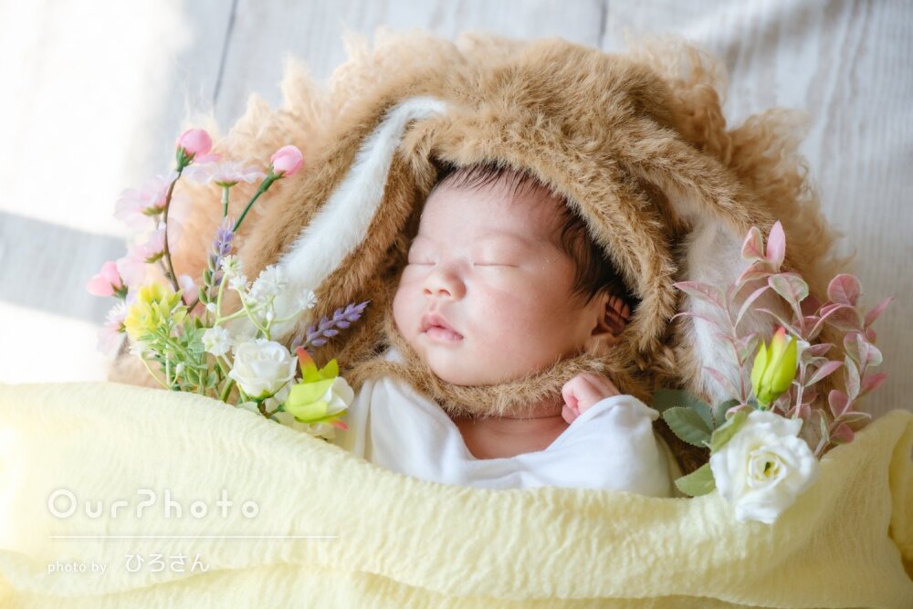 「いろんなバリエーションを提案」自宅で温かなニューボーンフォトの撮影