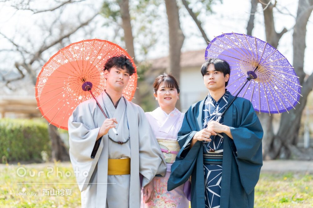 「素敵な思い出を残すことができ」和装姿で記念に残る家族写真の撮影