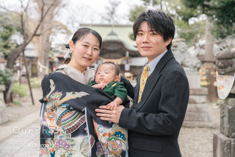 赤ちゃんへの愛情が溢れる！優しい雰囲気が伝わるお宮参りの撮影