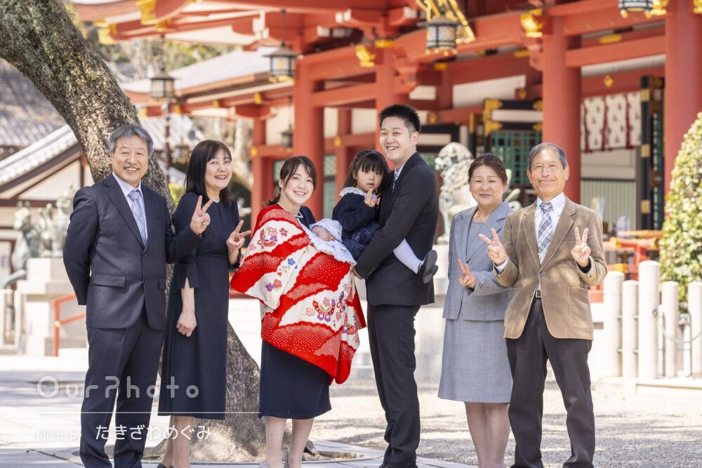 「どれも素敵なものばかり」ご家族の朗らかな笑顔が輝くお宮参りの撮影