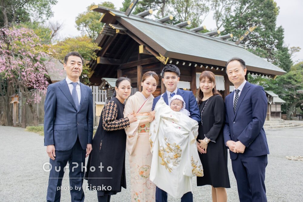 「とても明るくて素敵なものばかり」曇り空を感じさせないお宮参りの撮影