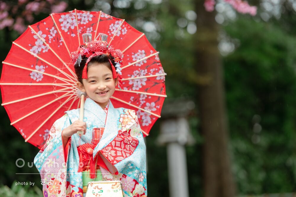 「雨とは思えないような出来上がり」大人っぽい晴れ着姿！七五三の撮影