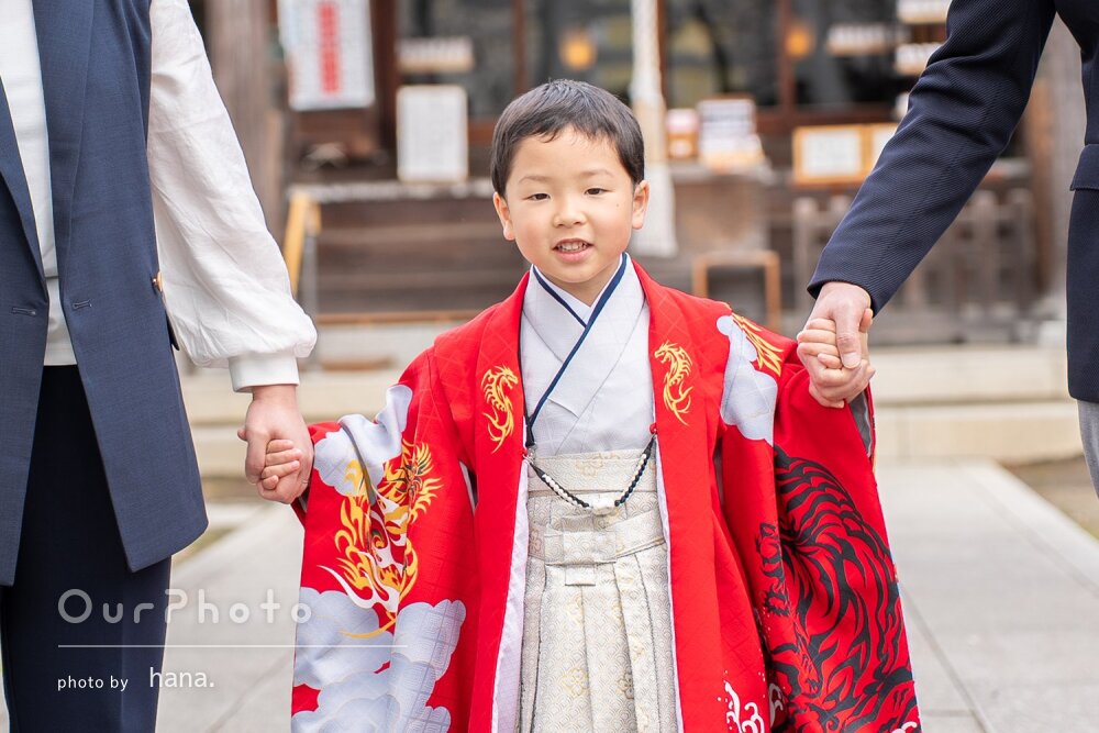「家族にとって良い記念日となりました」鮮やかな羽織姿で七五三の撮影
