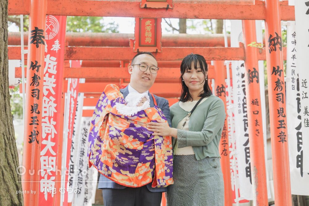 「柔らかい印象で」ご家族の自然な様子が素敵な記念に残るお宮参りの撮影
