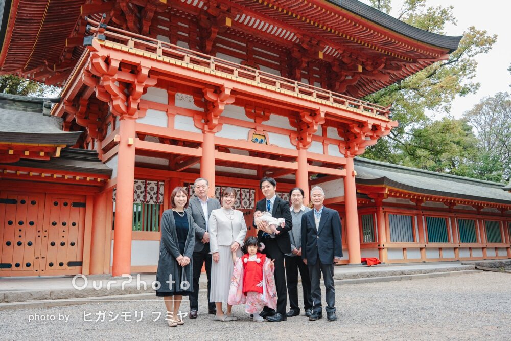 「どれも素敵」両祖父母と一緒に！晴れ着姿が可愛い七五三とお宮参り撮影