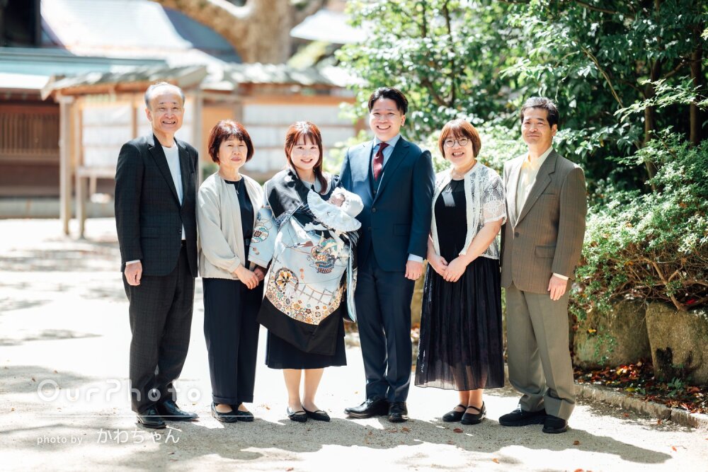 「撮影時の声掛けなどもありがたかった」家族一緒に笑顔でお宮参りの撮影