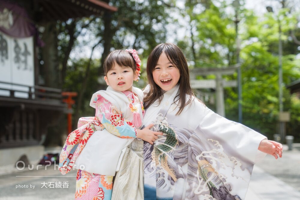 「自然な笑顔をたくさん引き出し」神社で和装で華やかに！七五三の撮影