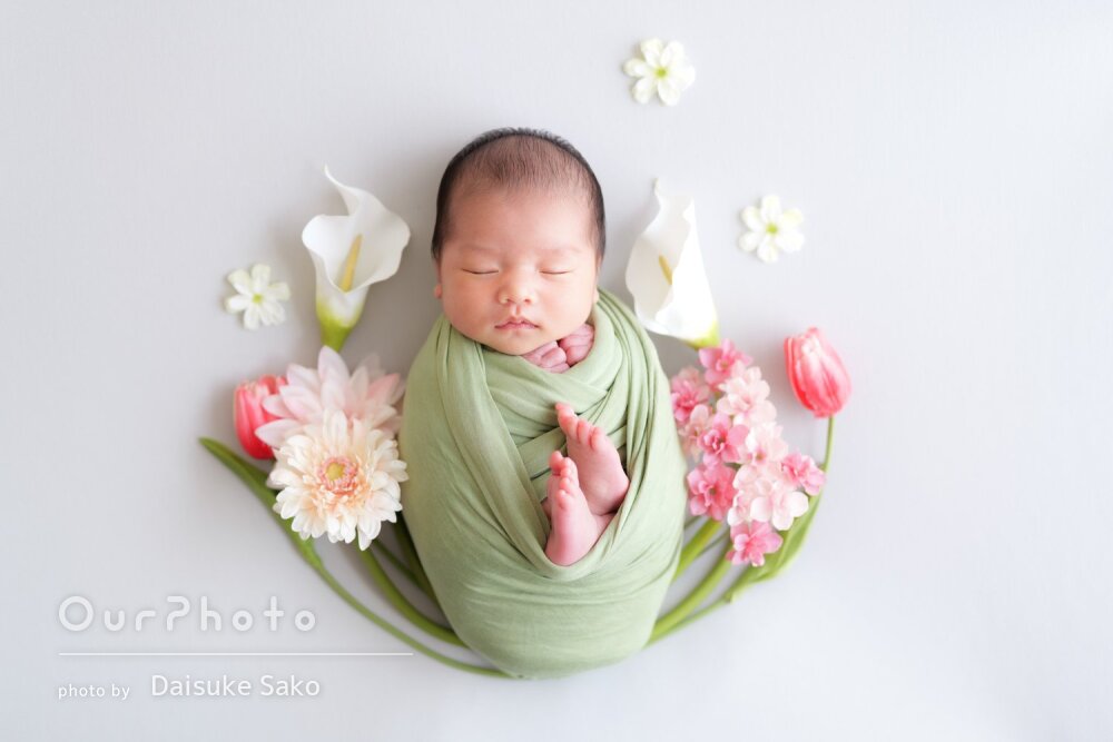 「かわいい思い出として残せて大満足」自宅でニューボーンフォトの撮影
