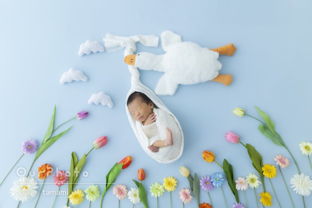 「すごく素敵な写真ばっかりで感動」可愛らしいニューボーンフォトの撮影