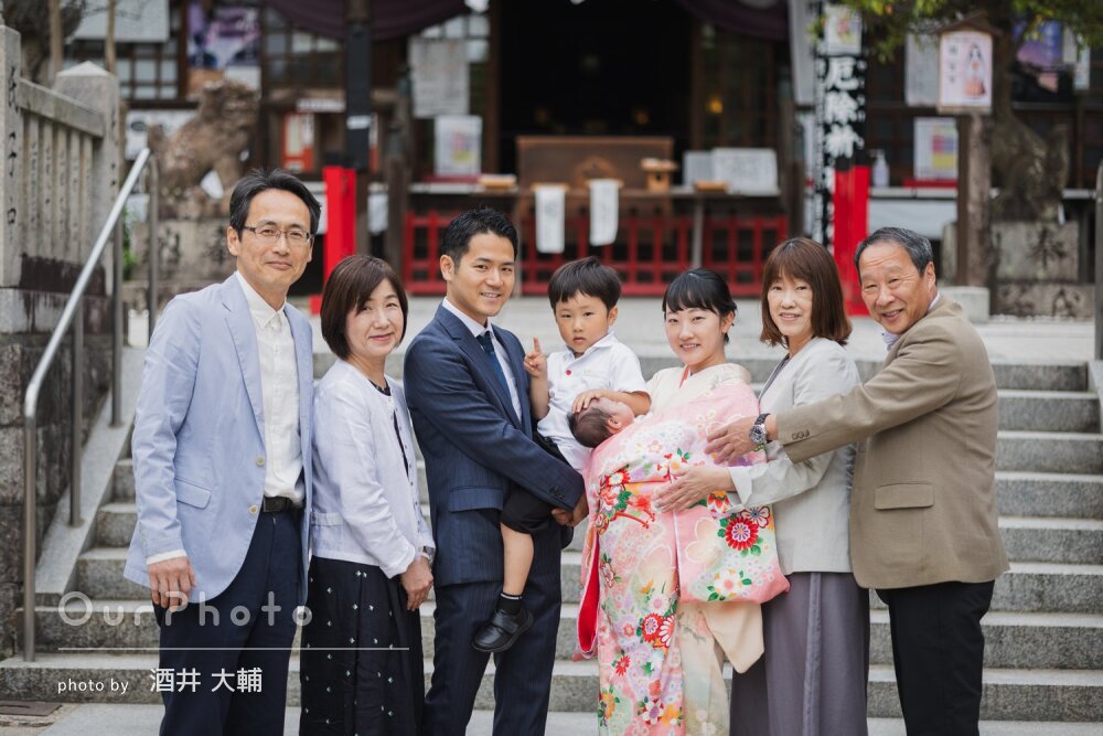 「当時の様子が鮮明に思い出される」リピーター様！三世代でお宮参り撮影