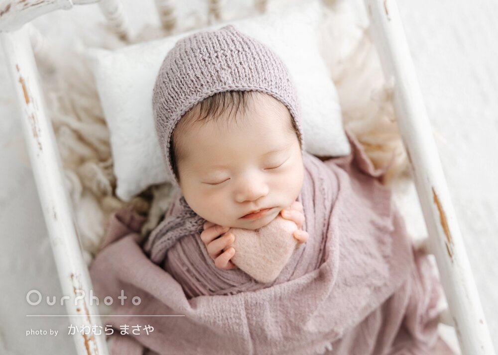「イメージ通りの満足な撮影」ナチュラル可愛いニューボーンフォトの撮影