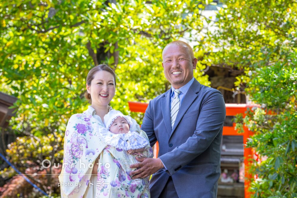 「希望通り撮影できてとても楽しかった」明るい雰囲気でお宮参りの撮影
